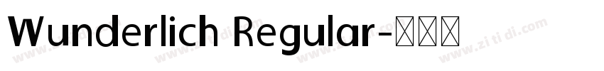 Wunderlich Regular字体转换
